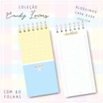 Bloquinho Check-List - Candy Lovers - Amarelo e Azul