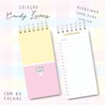 Bloquinho Controle Diário - Candy Lovers - Amarelo e Rosa