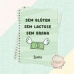 Caderno A5 - Sem glútem, sem lactose e sem grana