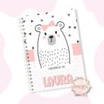 Caderneta de Saúde - Ursinha Escandinavo Rosa - Coleção 2.2