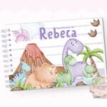 Livro de Mesversário - Dino Cute Roxo - Coleção 2.2