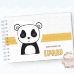 Livro de Mesversário - Panda Escandinavo Laranja - Coleção 2.2
