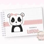 Livro de Mesversário - Panda Escandinavo Rosa - Coleção 2.2