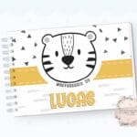 Livro de Mesversário - Tigre Escandinavo Laranja - Coleção 2.2