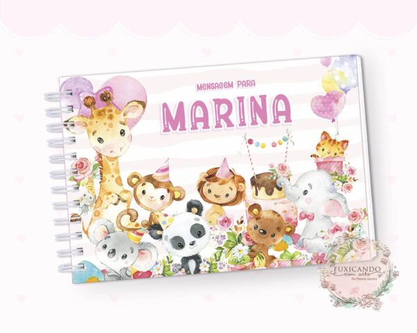 Caderno de Mensagens - Festa na Floresta Rosa - Coleção 2022 - Imagem 1