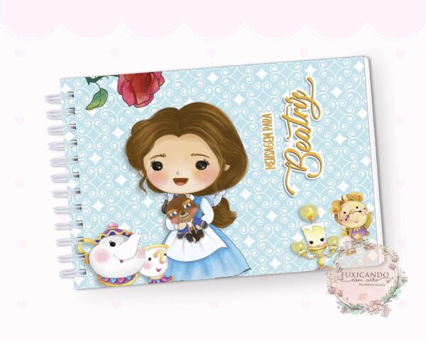 Caderno de Mensagens - Bela - Princesa 01 - Coleção 2022 - Imagem 1