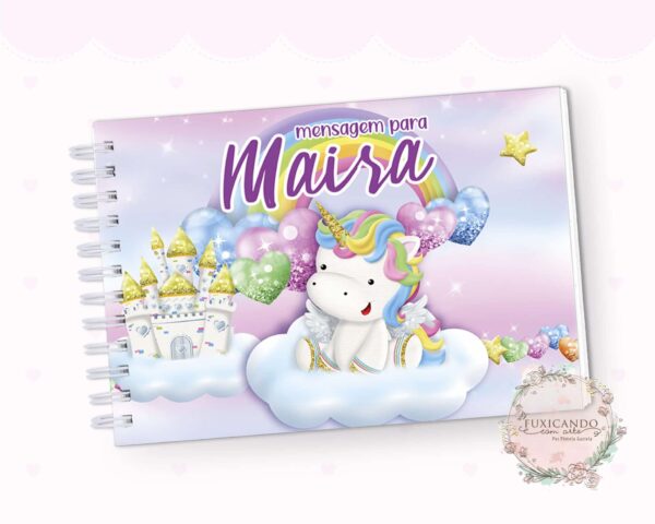 Caderno de Mensagens - Unicórnio Colors - Coleção 2022 - Imagem 1