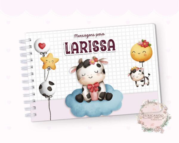Caderno de Mensagens - Vaquinha Baby Girl - Coleção 2022 - Imagem 1