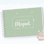 Livro de Mesversário - Neutro Verde Poá - Coleção 2.2