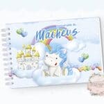 Livro de Mesversário - Unicórnio Azul - Coleção 2.2