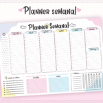 Bloco Planner Semanal - Colors