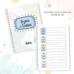 Caderninho de Logins e Senhas - Azul -  Mini Tamanho A6