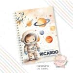 Caderneta de Saúde - Astronauta Watercolor Menino - Coleção 2.4