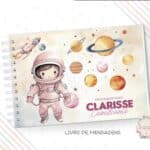Caderno de Mensagens - Astronauta Watercolor Menina - Coleção 2.4