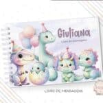 Caderno de Mensagens - Dino Party - Menina - Coleção 2.4