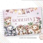 Livro de Mesversário - Safari Clean Menina - Coleção 2.4