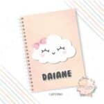 Caderno A5 - Nuvem Fofa – Rosa – Coleção 2.4