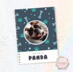 CADERNETA PET - PET 004 AZUL - COM FOTO