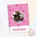 CADERNETA PET - PET 004 ROSA - COM FOTO