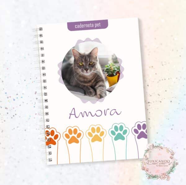 CADERNETA PET - PET 006 ROXO - COM FOTO - Imagem 1