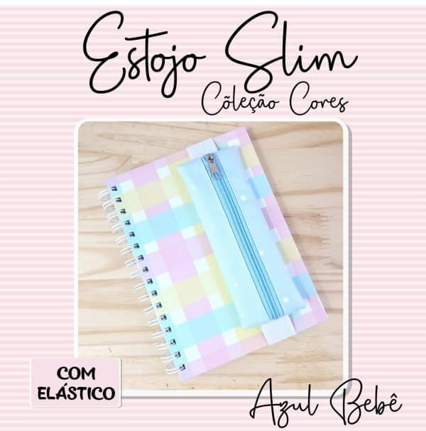 Estojo Slim com elástico - Coleção Cores - Imagem 3