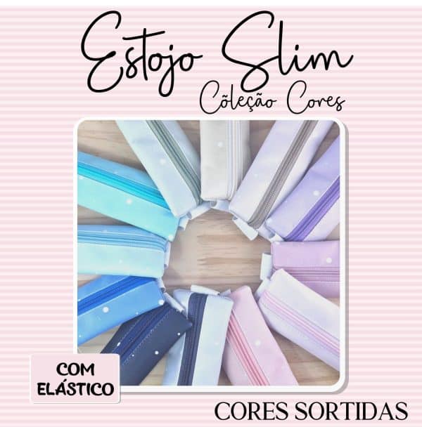 Estojo Slim com elástico - Coleção Cores - Imagem 14