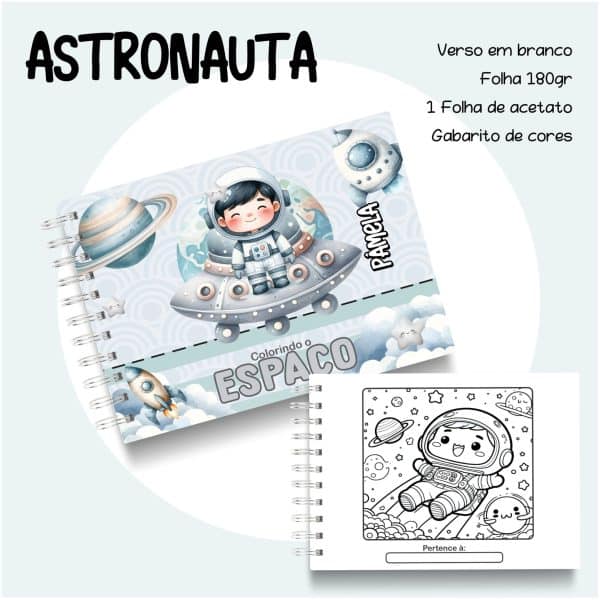 Livro de Colorir Astronauta - Imagem 1
