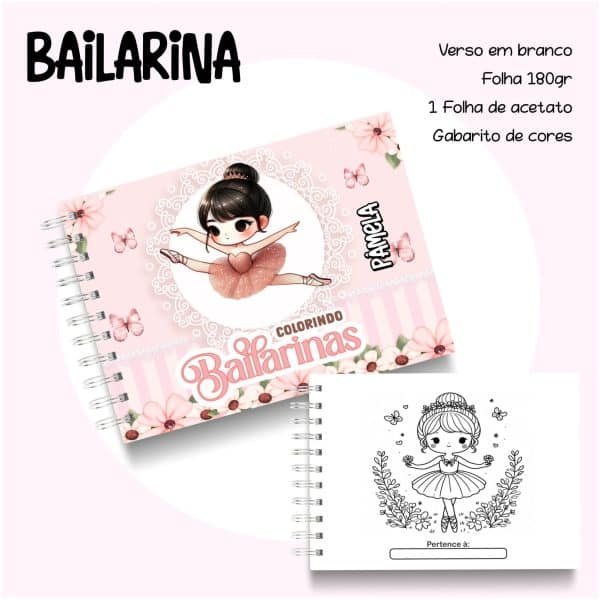Livro de Colorir Bailarina - Imagem 1