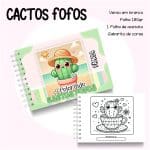 Livro de Colorir Cactos Fofos