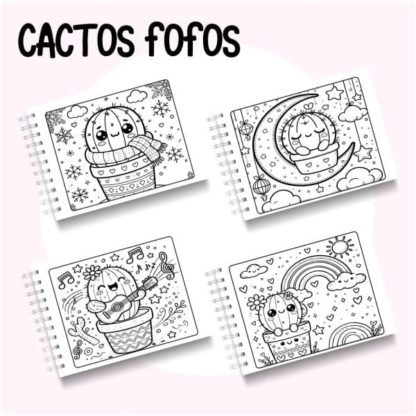 Livro de Colorir Cactos Fofos - Imagem 2