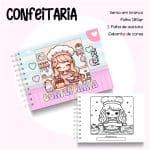 Livro de Colorir Confeitaria