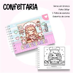 Livro de Colorir Confeitaria