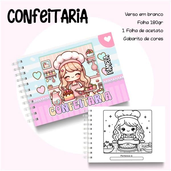 Livro de Colorir Confeitaria - Imagem 1