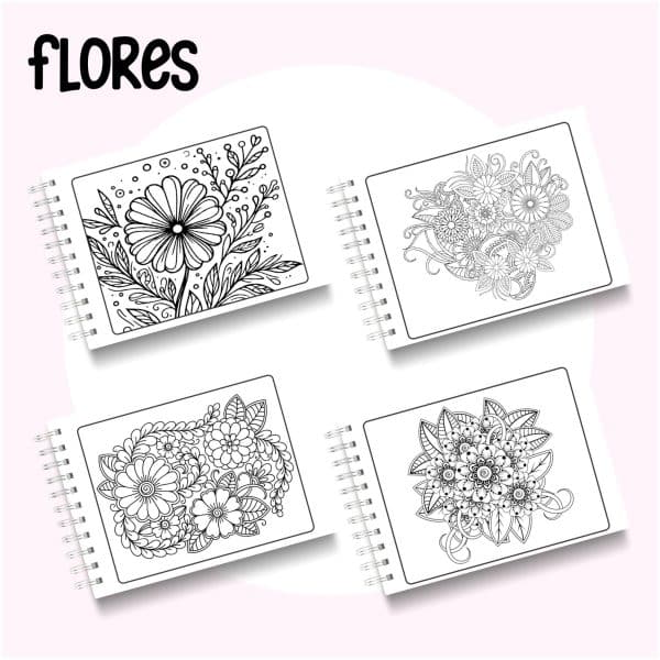Livro de Colorir Flores - Imagem 2