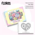 Livro de Colorir Flores
