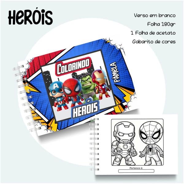 Livro de Colorir Heróis - Imagem 1