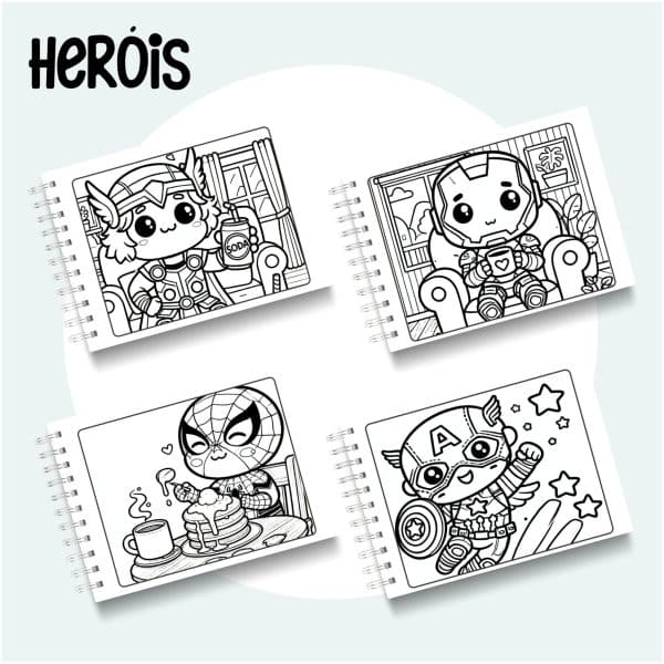 Livro de Colorir Heróis - Imagem 2
