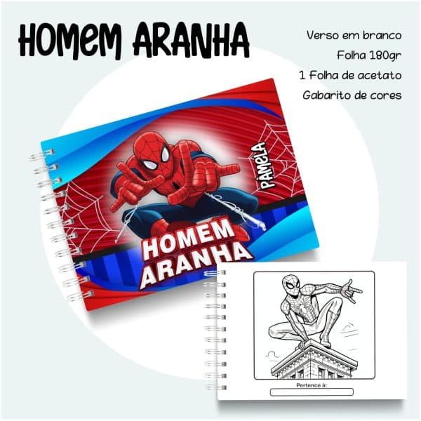Livro de Colorir Homem Aranha - Imagem 1