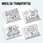 Livro de Colorir Meios de transporte - Imagem 3