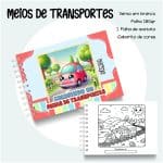 Livro de Colorir Meios de transporte