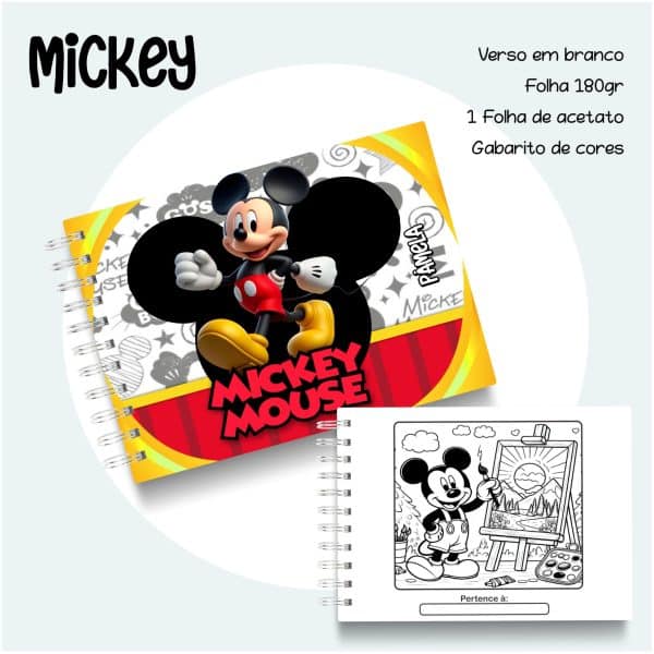 Livro de Colorir Mickey - Imagem 1