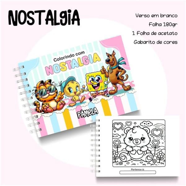 Livro de Colorir Nostalgia - Imagem 1