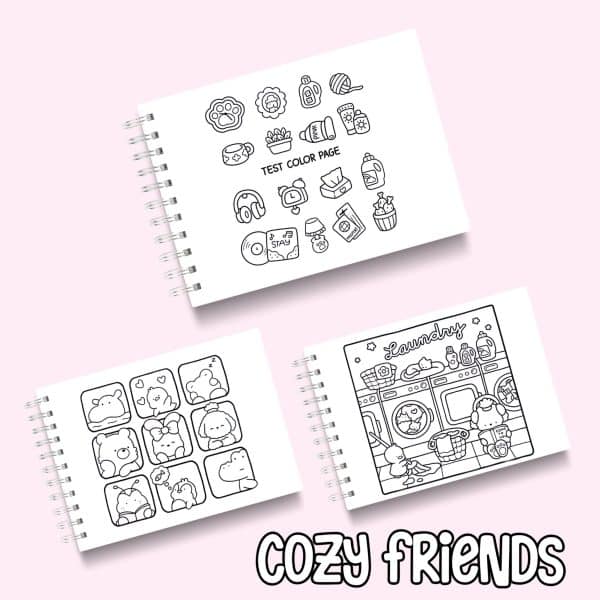 Livro de Colorir Cozy Friends - Imagem 2
