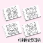 Livro de Colorir Cozy Friends - Imagem 3