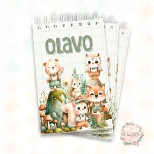 Mini Bloquinho - Animais da Floresta Verde - Coleção 2025