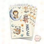 Mini Bloquinho - Safari Astronauta Menino - Coleção 2025