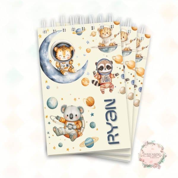 Mini Bloquinho - Safari Astronauta Menino - Coleção 2025 - Imagem 1