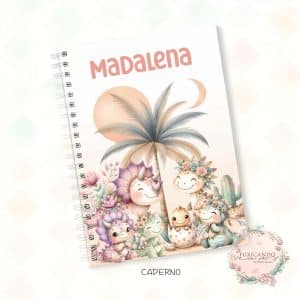 Caderno - Dino Baby Menina - Coleção 2025