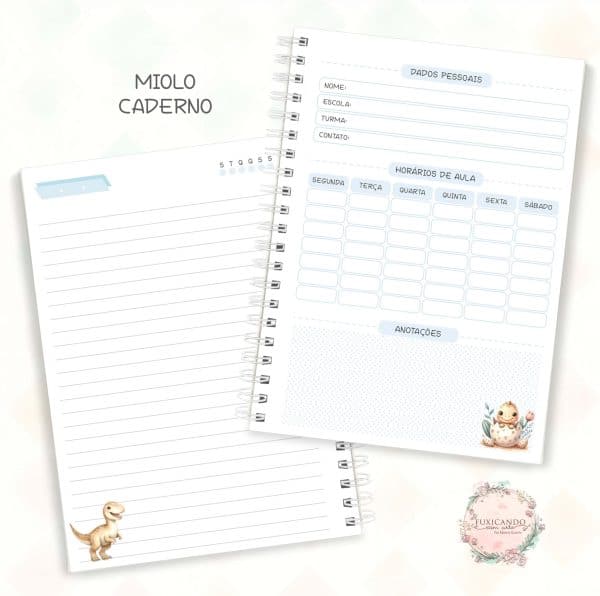 Caderno - Dino Baby Menino - Coleção 2025 - Imagem 2