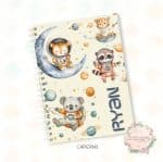 Caderno A5 - Safari Astronauta Menino - Coleção 2025